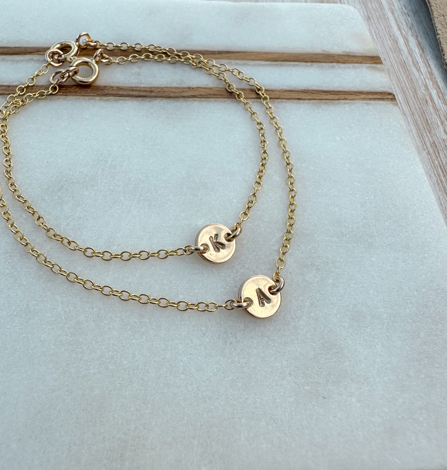 Linked Initial Bracelet