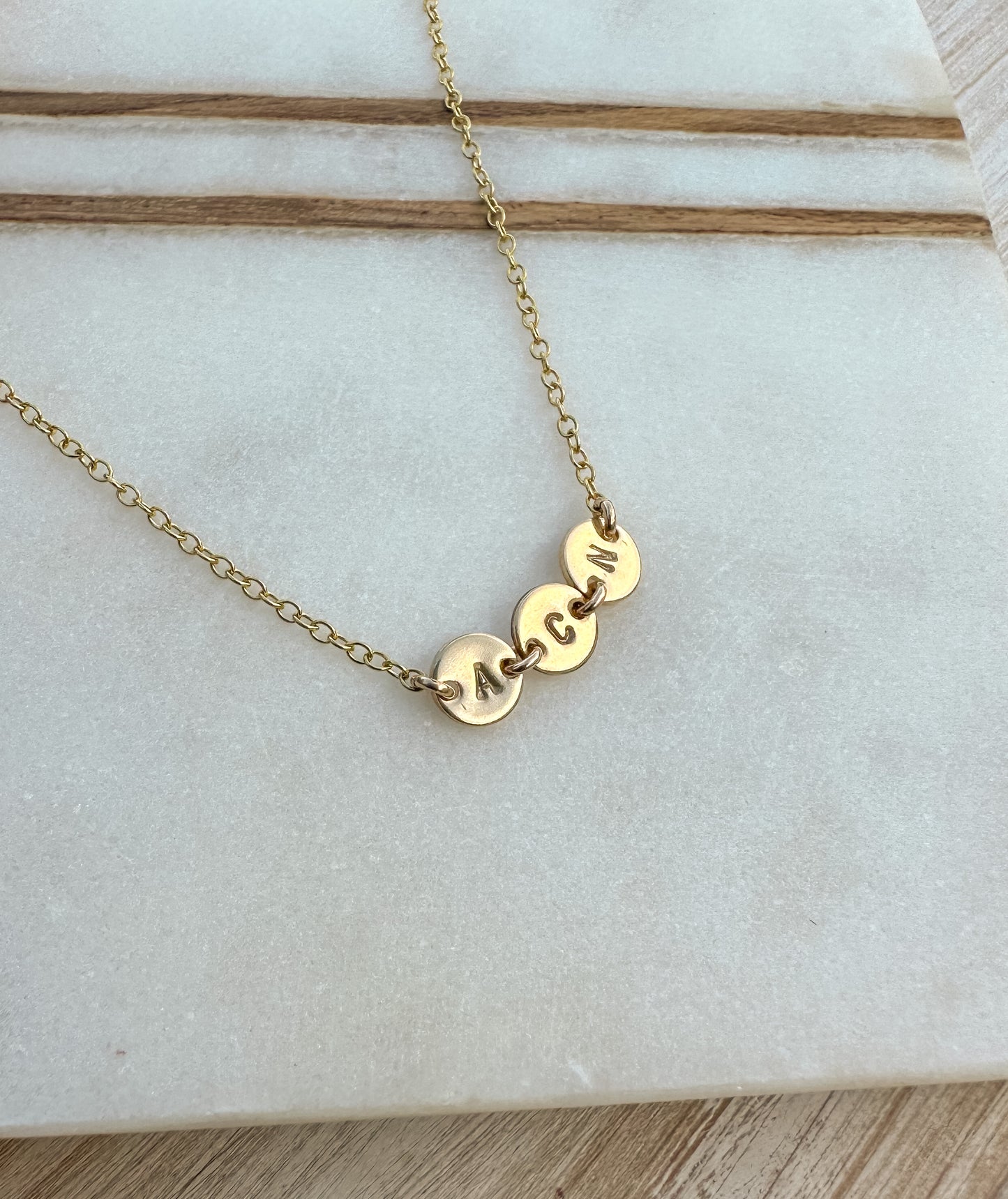 Linked Initial Necklace