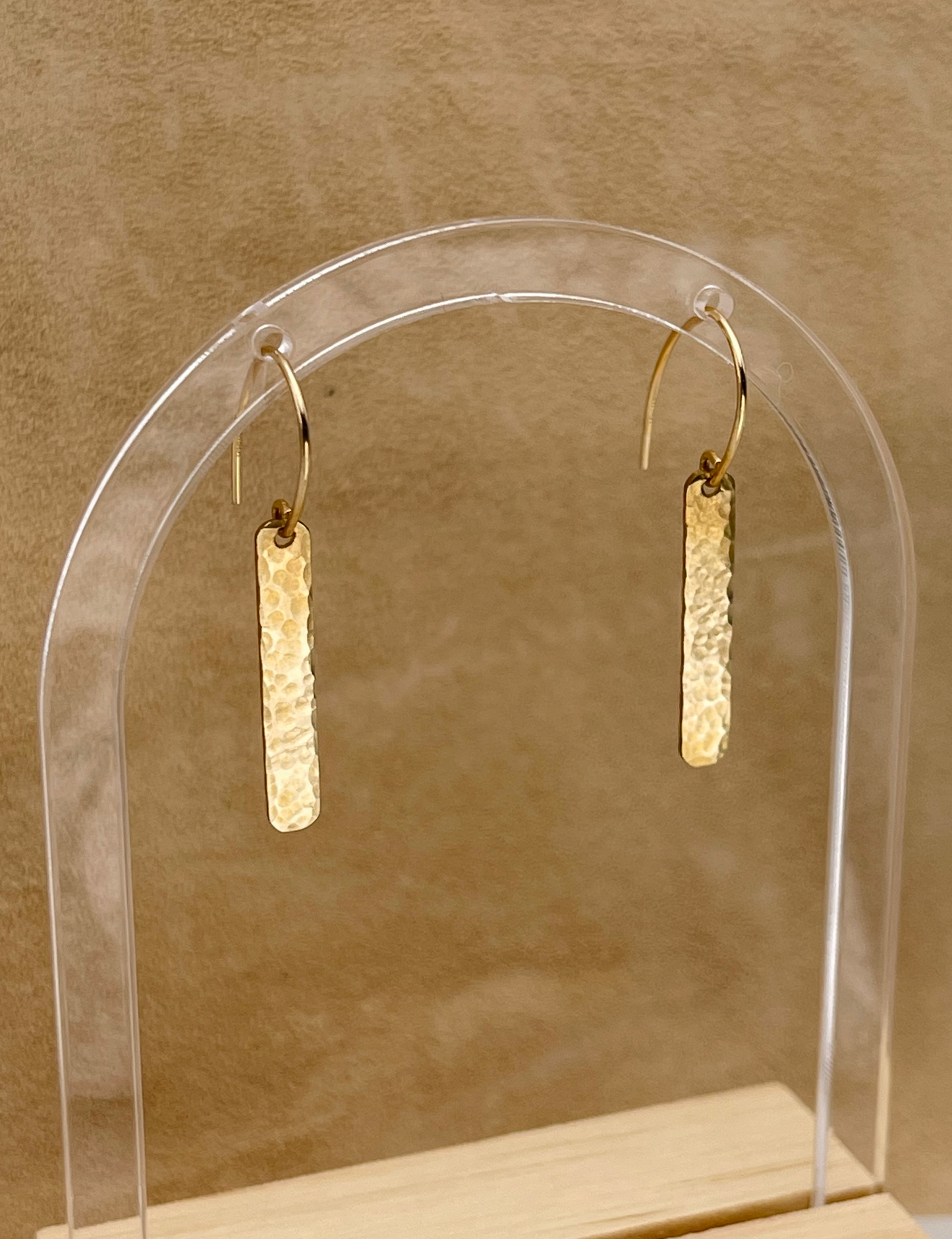 Hammered Bar Earrings